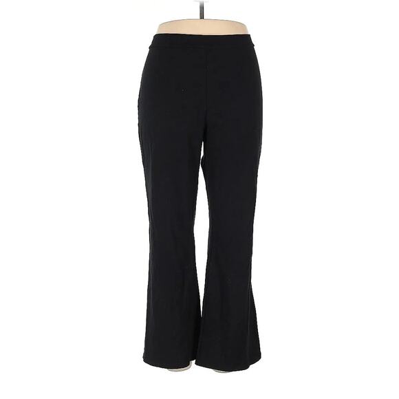 NWT Nooworks Black Kick Flare Pants Stretch Pull On Comfy Athleisure Slacks - Picture 3 of 7